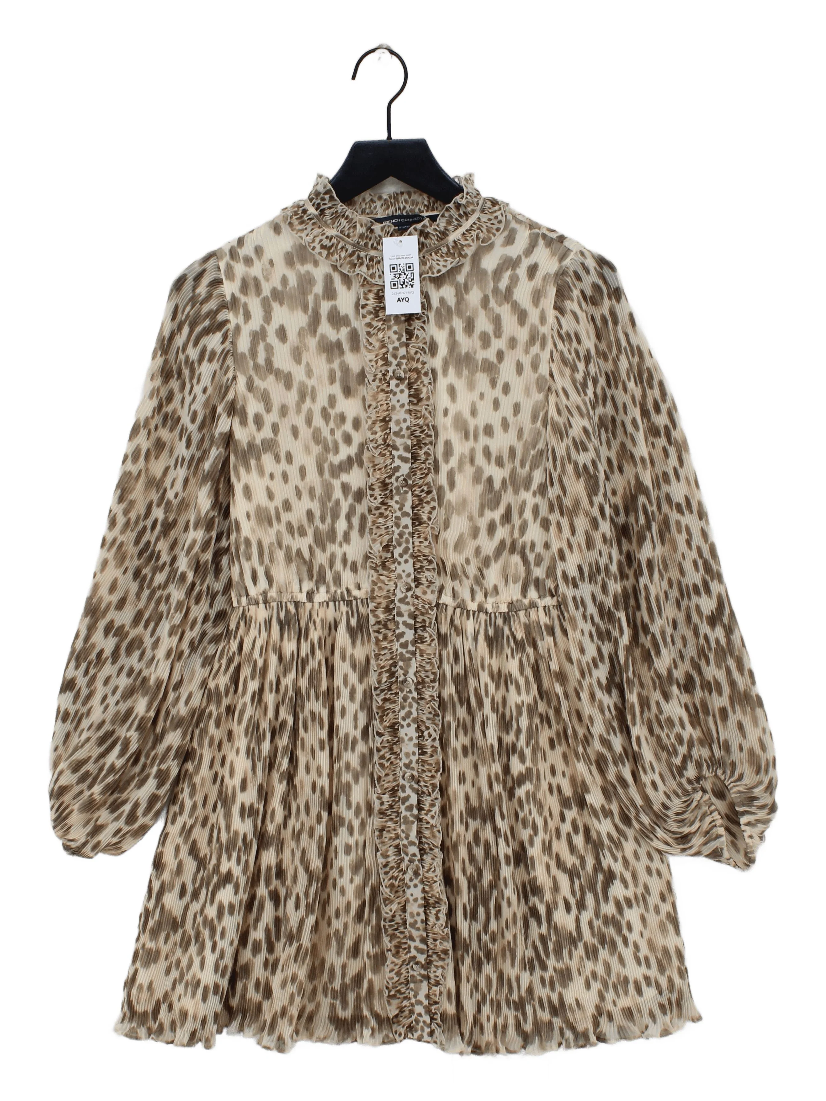 French Connection Shirt Mini Dress UK12 in Multi