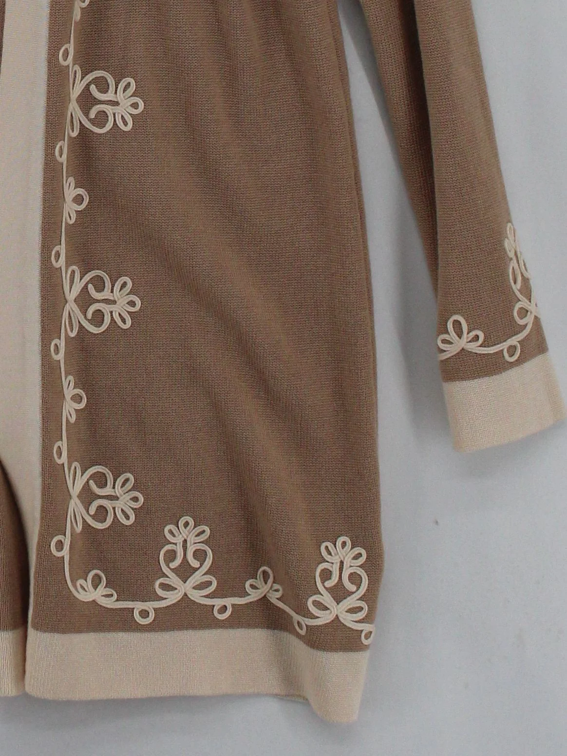 Monsoon Women's Cardigan S Brown Floral 100% Other Round Neck Cardigan - Image 4