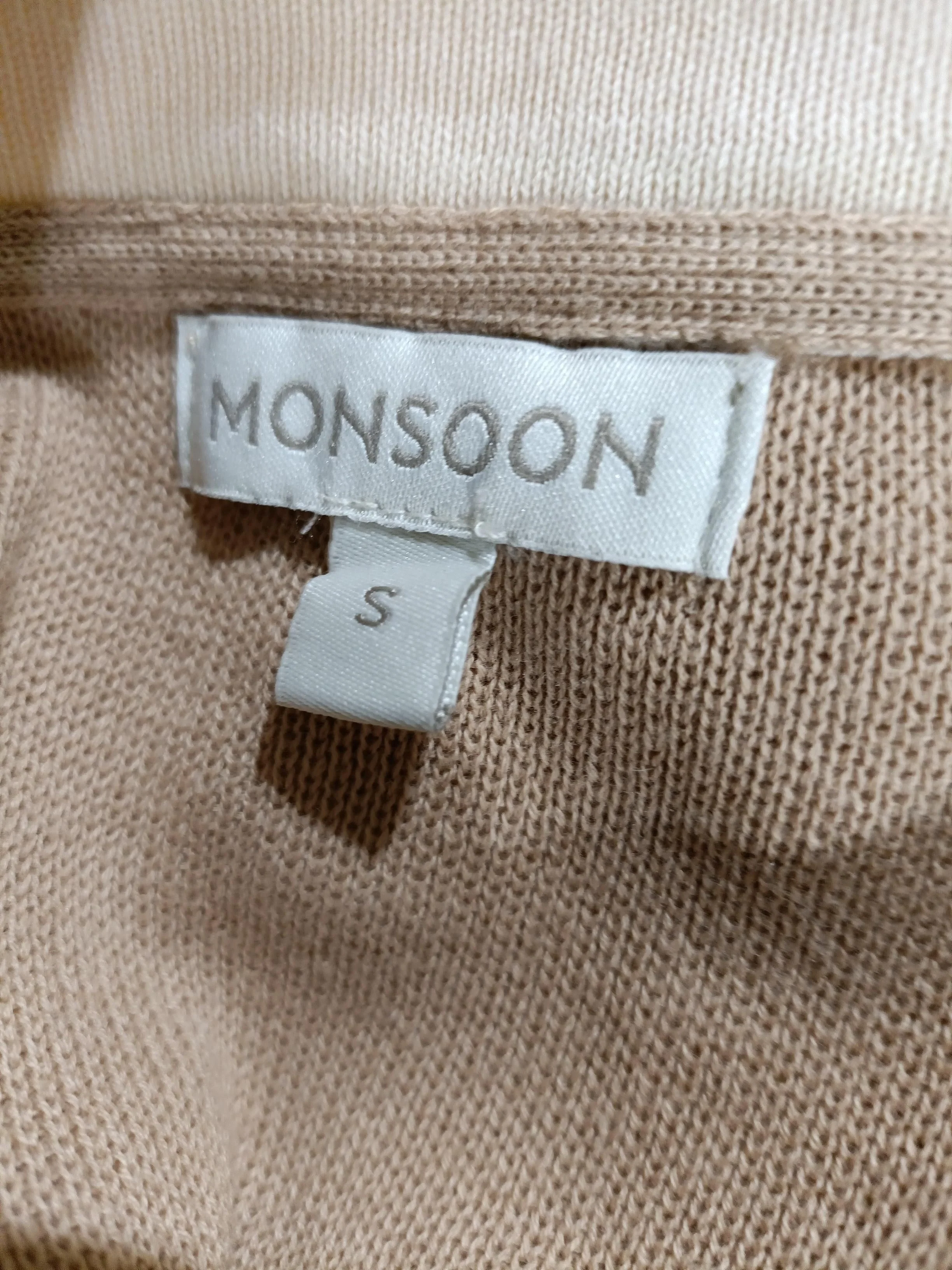 Monsoon Women's Cardigan S Brown Floral 100% Other Round Neck Cardigan - Image 5