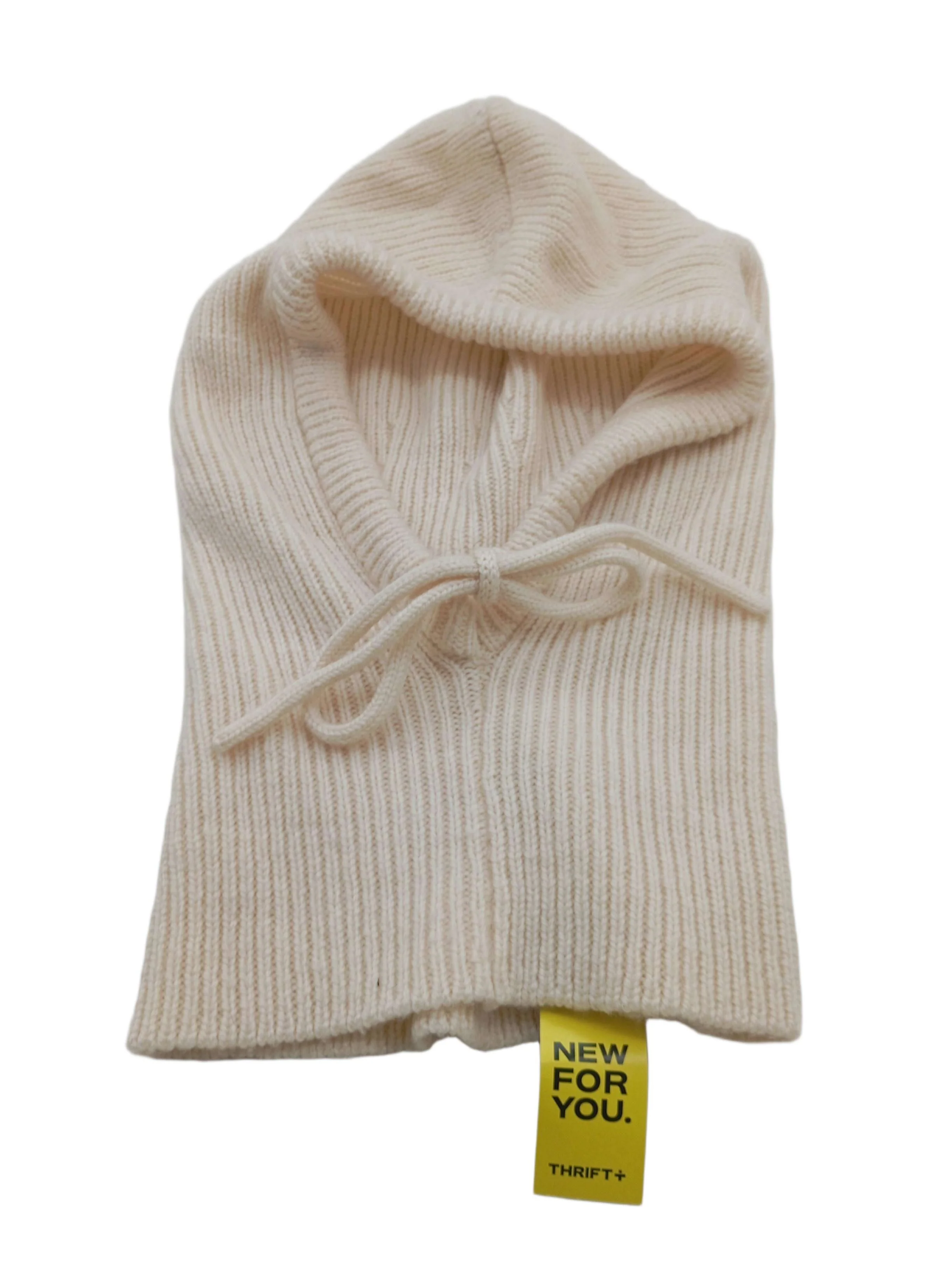 & Other Stories Women's Hat M Cream 100% Wool Balaclava