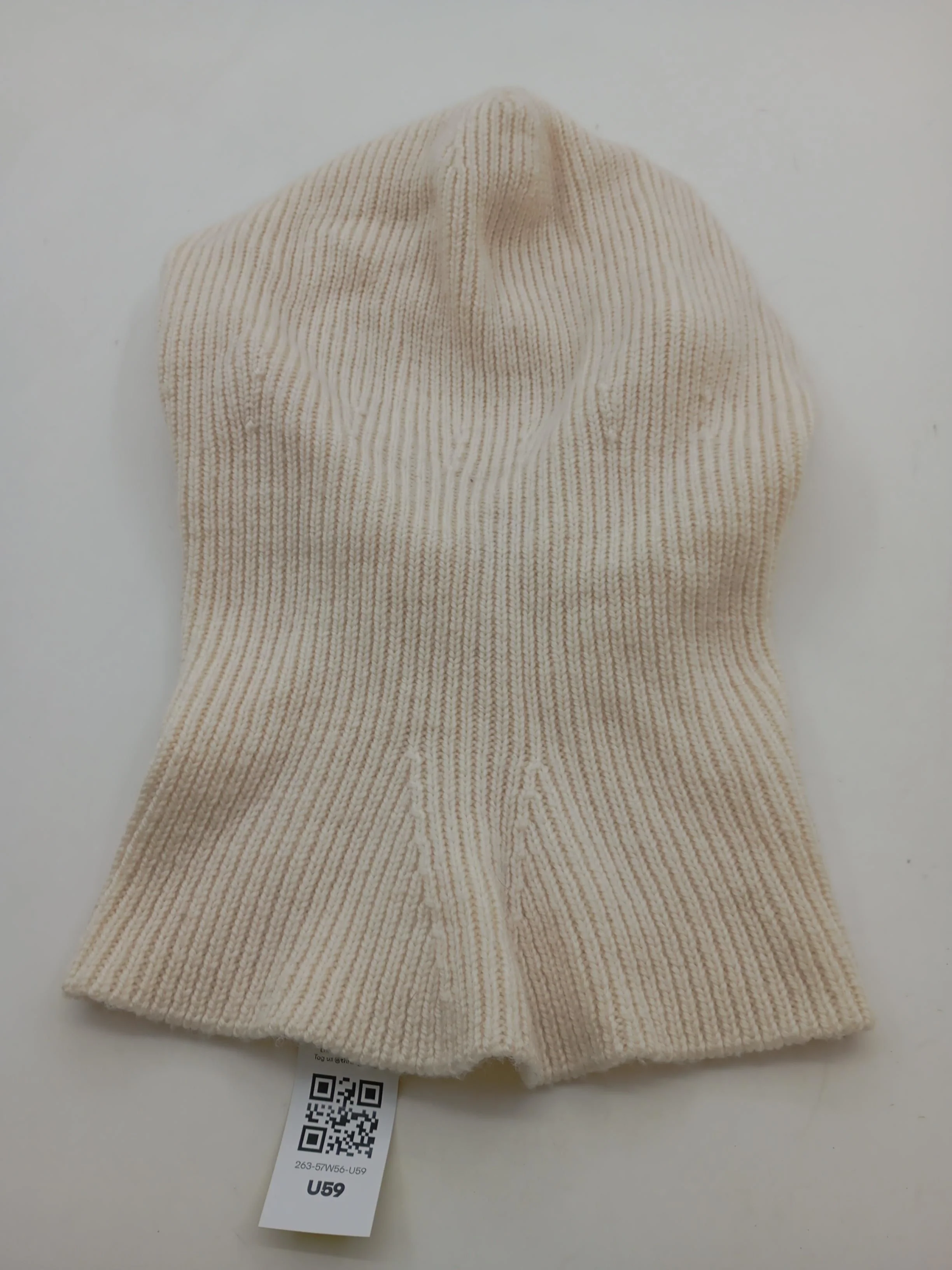 & Other Stories Women's Hat M Cream 100% Wool Balaclava - Image 2
